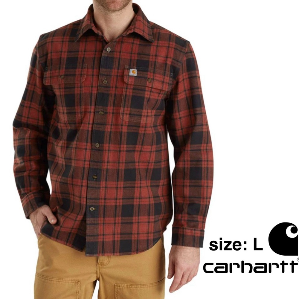 Carhartt Hubbard Plaid Flannel Button Up Shirt